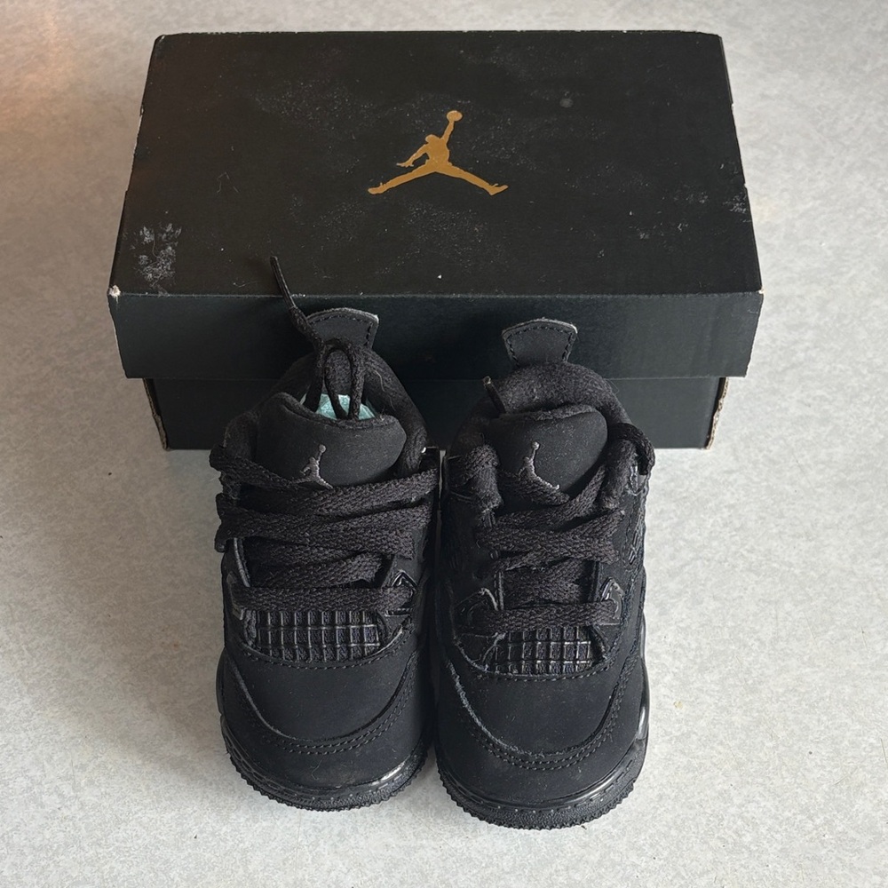Jordan 4 Retro (TD) Black Cat  Kids  Sneakers 4C
